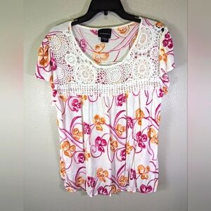 Liv Los Angeles Embroidered Woven Top Women's size 1X
